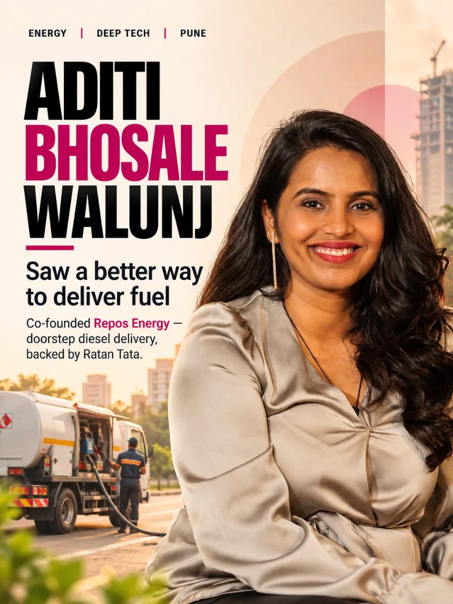Aditi Bhosale Walunj was running her family’s petrol pump when she built Repos Energy, the fuel startup Ratan Tata backed