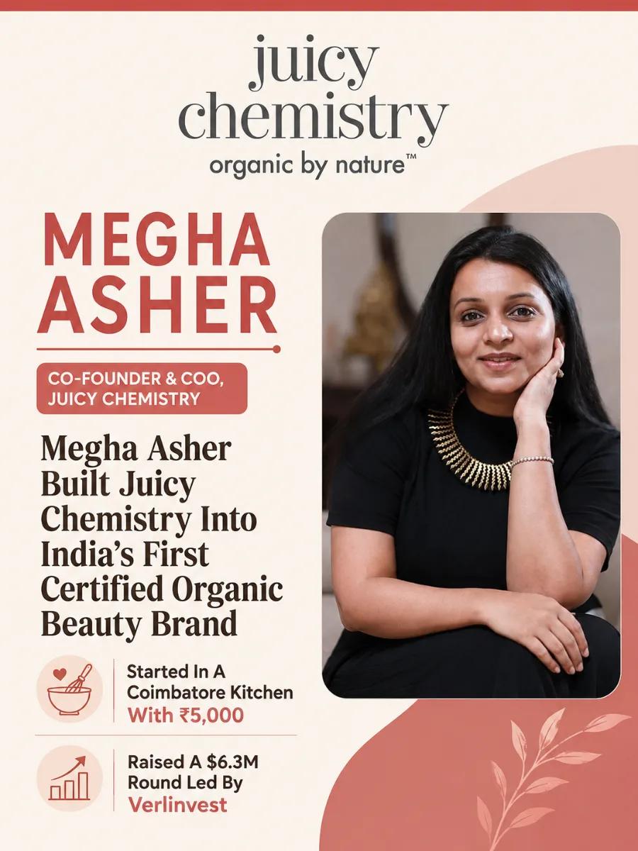 Megha Asher built Juicy Chemistry into India’s first certified organic beauty brand