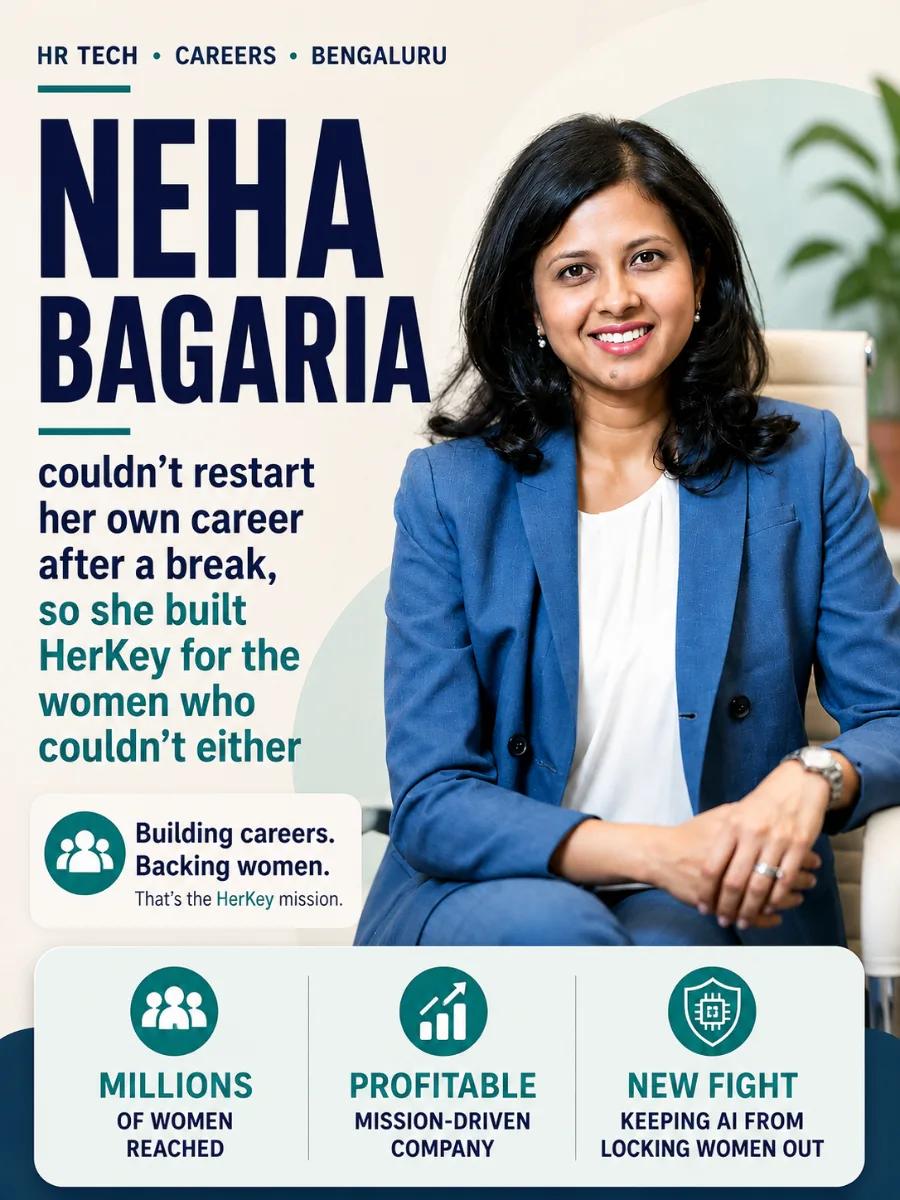 Neha Bagaria couldn’t restart her own career after a break, so she built HerKey for the women who couldn’t either