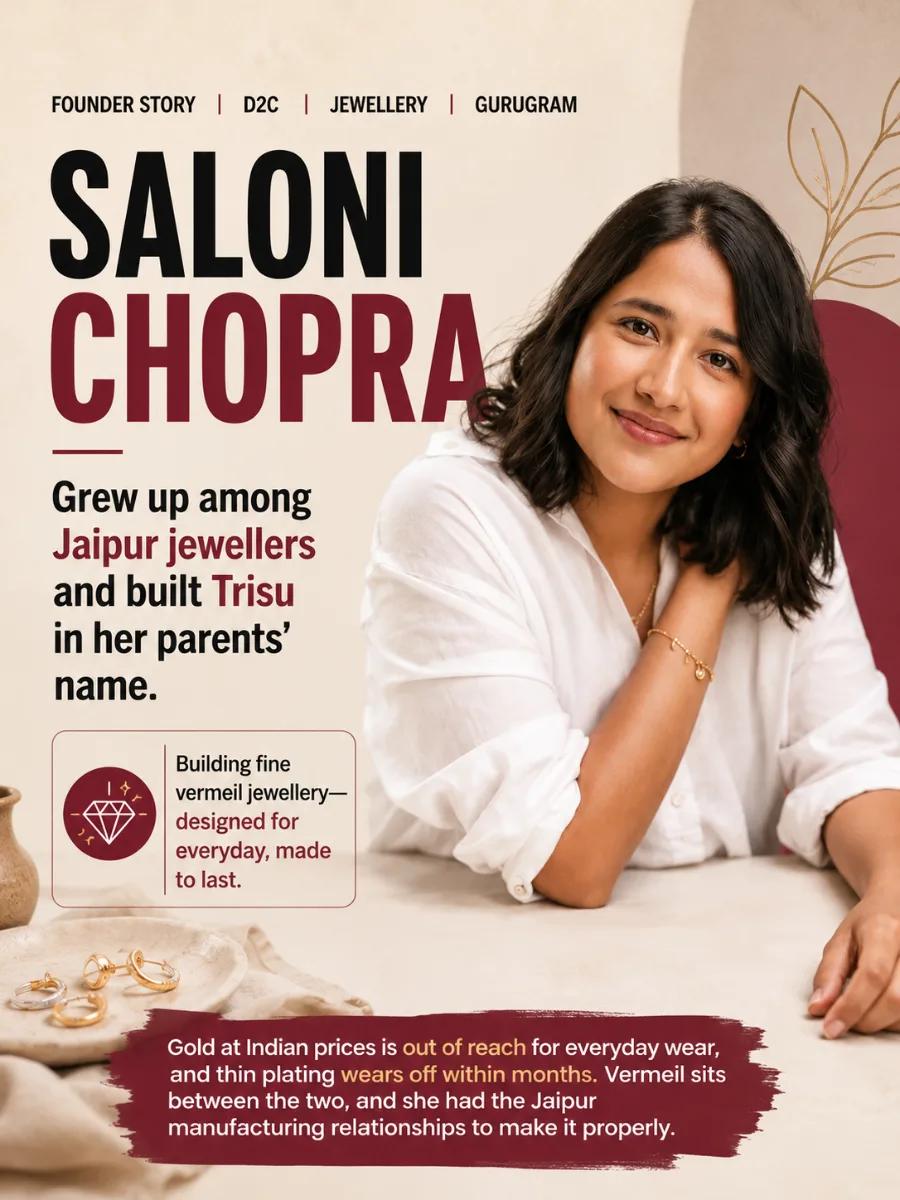 Saloni Chopra grew up among Jaipur jewellers and built Trisu in her parents' name