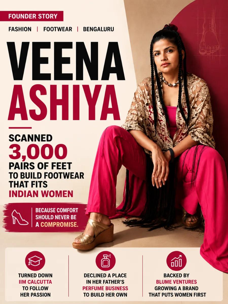 Veena Ashiya scanned 3,000 pairs of feet to build footwear that fits Indian women