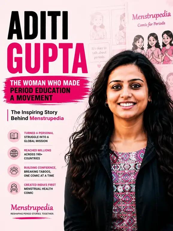 Aditi Gupta turned a design-school thesis into a comic book that teaches girls about periods in 22+ countries