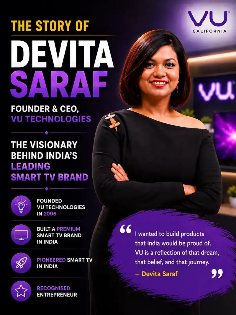 Devita Saraf left a family business to build Vu, a premium Indian TV brand competing with global giants