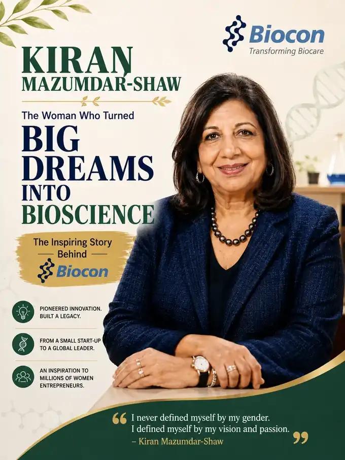 Kiran Mazumdar-Shaw built Biocon when no Indian bank wanted to lend to a 25-year-old woman