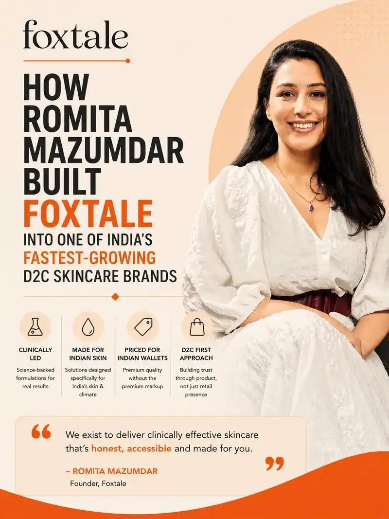 How Romita Mazumdar built Foxtale into one of India’s fastest-growing D2C skincare brands