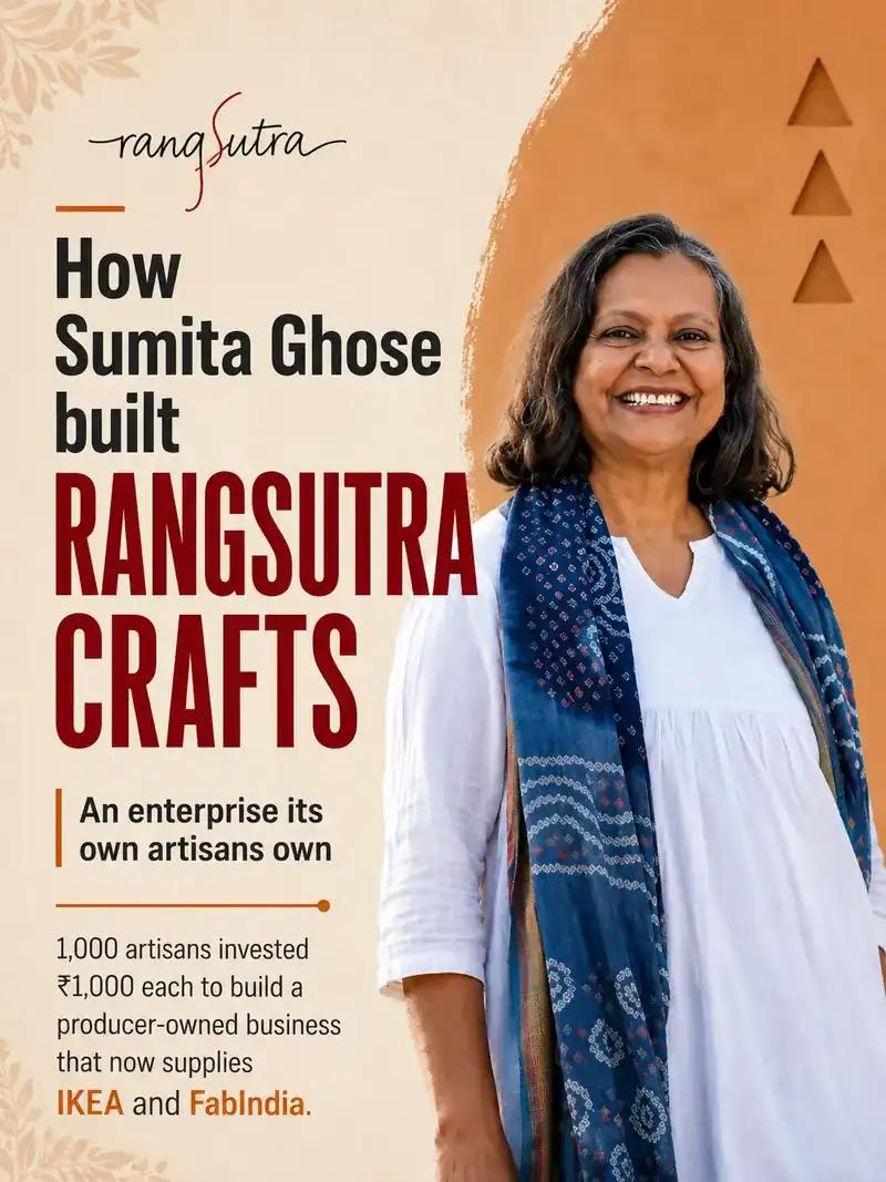 How Sumita Ghose built Rangsutra Crafts, an enterprise its own artisans own