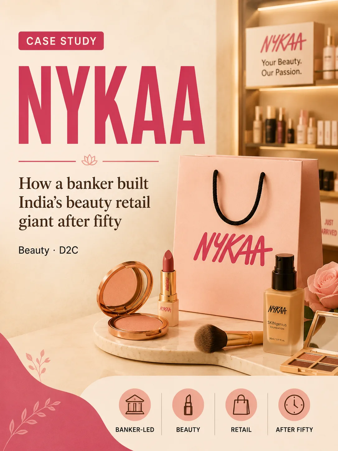 Nykaa, how a banker built India’s beauty retail giant after fifty